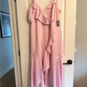 Express Light Pink Asymmetrical Dress